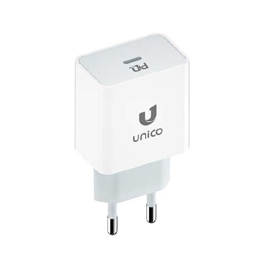 Carregador Rapido USB Tipo-C Branco 20W Unico